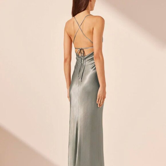 SHONA JOY: La Lune Lace Back Maxi Dress - Sage (x2!!) - Picture 11 of 11